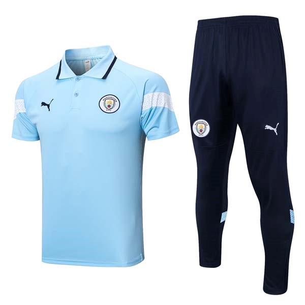 Polo Manchester City Conjunto Completo 2023/2024 Azul